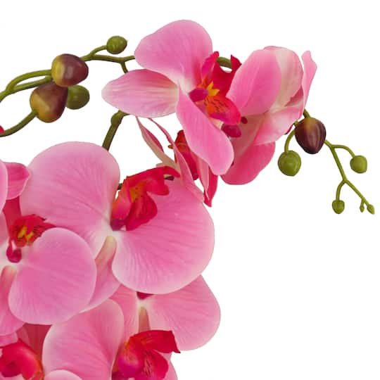 21" Orchid Flower In Wood Box